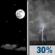Monday Night: Mostly Clear then Chance Showers And Thunderstorms