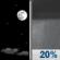 Saturday Night: Mostly Clear then Slight Chance Rain Showers