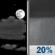 Sunday Night: Partly Cloudy then Slight Chance Rain Showers