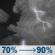 Monday Night: Showers and thunderstorms likely before 10pm, then showers and thunderstorms. Mostly cloudy. Low around 50, with temperatures rising to around 54 overnight. Southwest wind 7 to 14 mph, with gusts as high as 22 mph. Chance of precipitation is 90%. Monday Night: Showers And Thunderstorms Likely then Showers And Thunderstorms