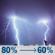 Saturday Night: Showers and thunderstorms. Mostly cloudy, with a low around 46. West wind 6 to 17 mph, with gusts as high as 28 mph. Chance of precipitation is 80%. Saturday Night: Showers And Thunderstorms