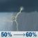 Today: Showers and thunderstorms likely before 4pm, then showers and thunderstorms likely. Mostly cloudy. High near 73, with temperatures falling to around 68 in the afternoon. Southwest wind around 12 mph. Chance of precipitation is 60%. Today: Showers And Thunderstorms Likely