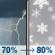 Sunday: A chance of thunderstorms and a chance of rain before 10am, then rain and a chance of thunderstorms between 10am and 5pm, then a slight chance of rain and snow. Cloudy. High near 67, with temperatures falling to around 37 in the afternoon. Southwest wind 9 to 24 mph, with gusts as high as 37 mph. Chance of precipitation is 80%. Sunday: Chance T-storms then Slight Chance Rain And Snow