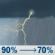 Wednesday: Rain and a chance of thunderstorms. Cloudy, with a high near 58. Chance of precipitation is 90%. Wednesday: Rain